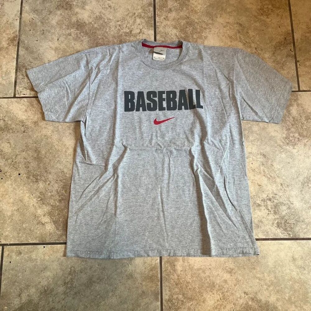 Nike “Baseball” gray tshirt size medium